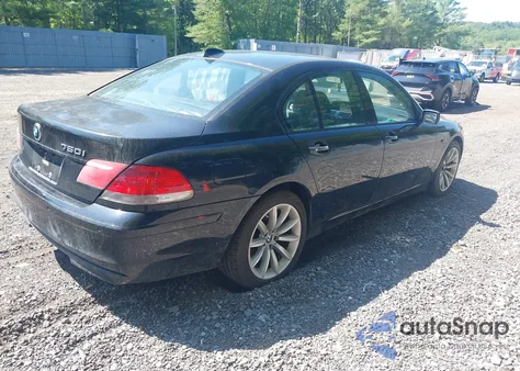 2007 BMW 750I z USA, uszkodzony, nr VIN WBAHL83557DT08894